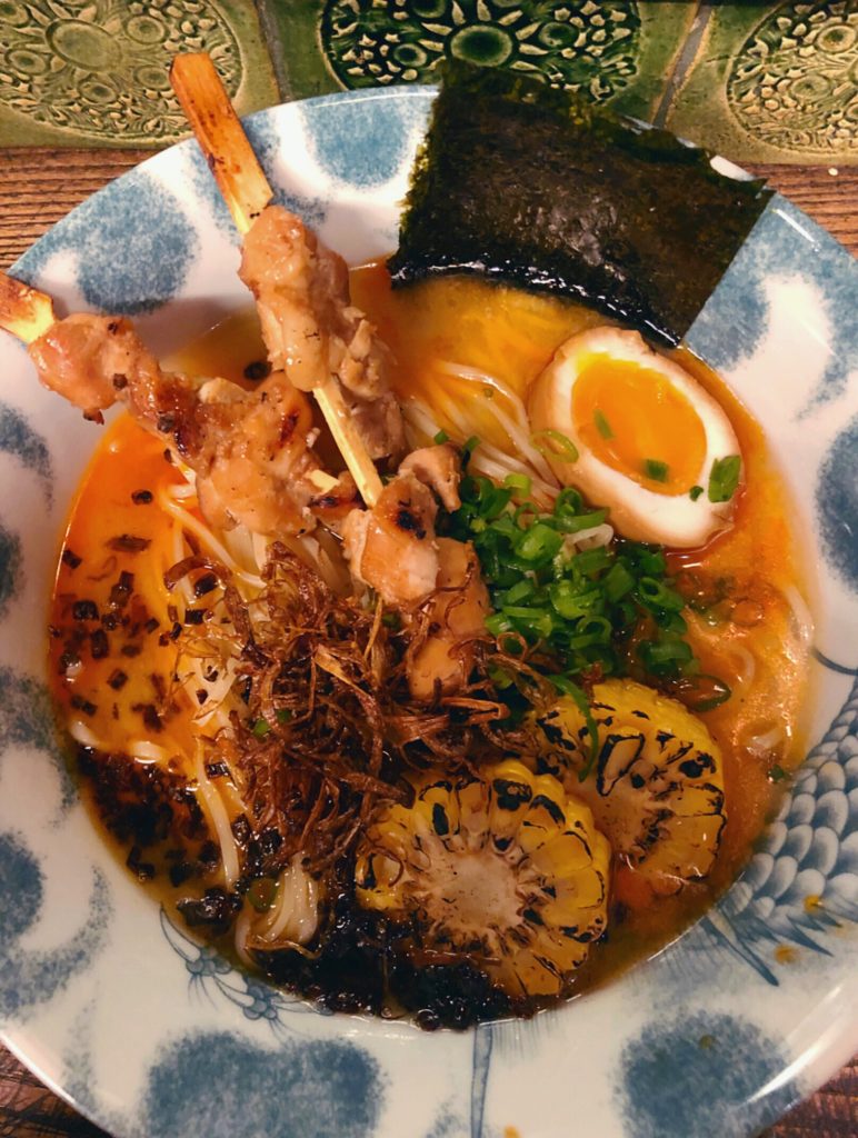 Chicken ramen at the Arigator Ramen Shop