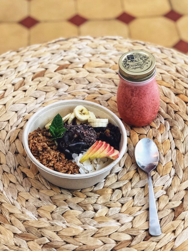 Granola bowl at Coco Bowls