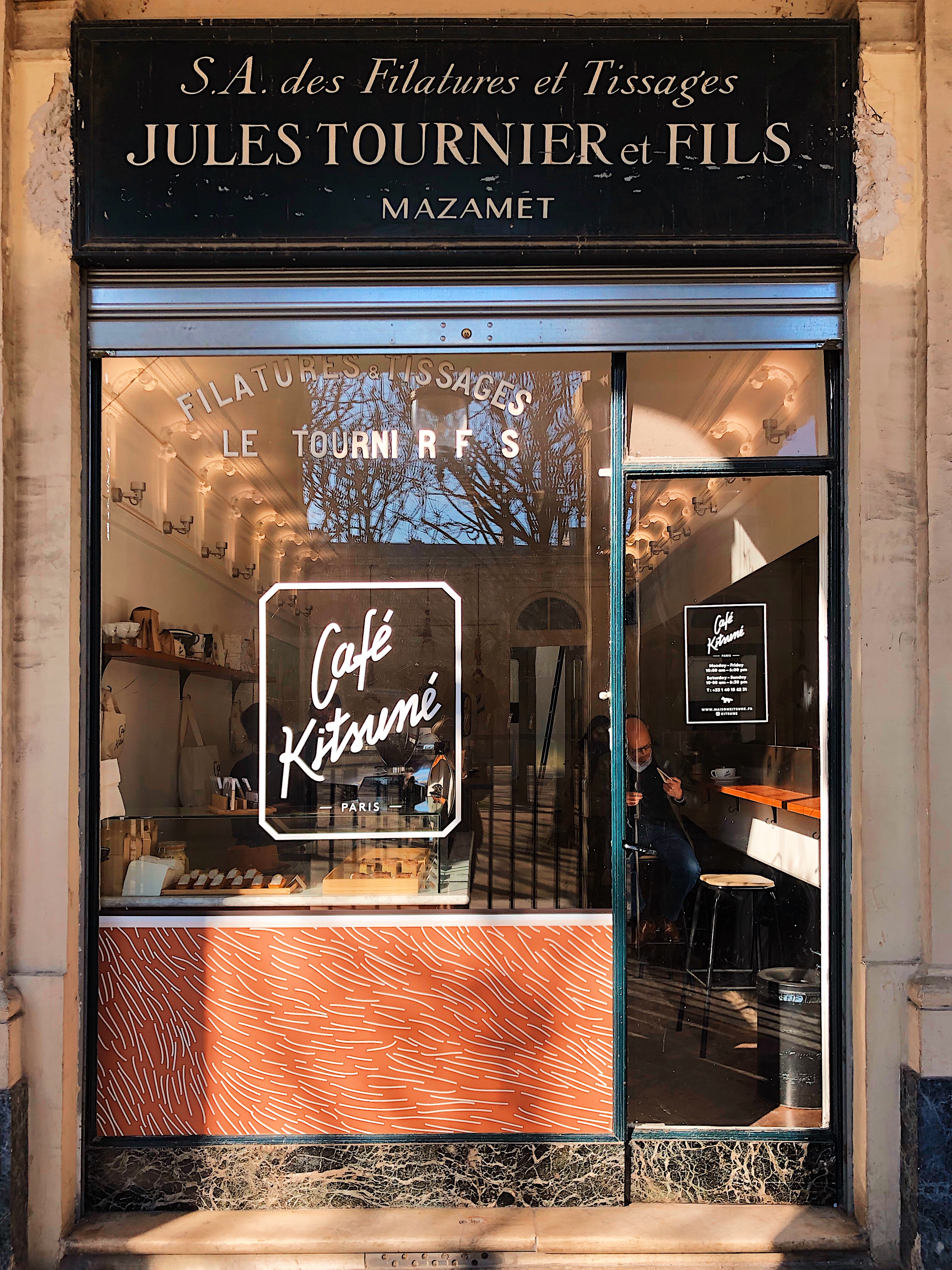 Outside Kitsuné Café Paris
